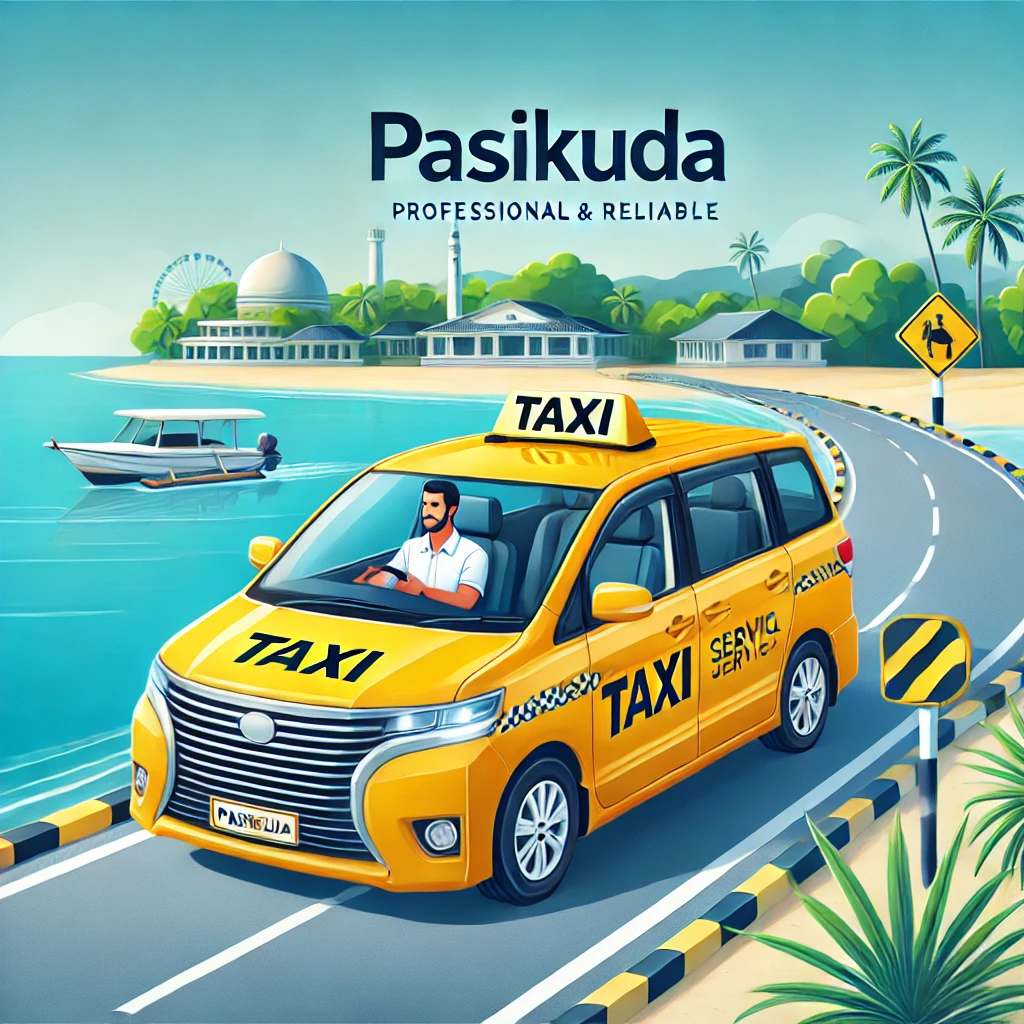 "Reliable and affordable Pasikuda taxi service offering airport transfers, local tours, and long-distance travel. Clean and comfortable taxis with professional drivers in Pasikuda, Sri Lanka."