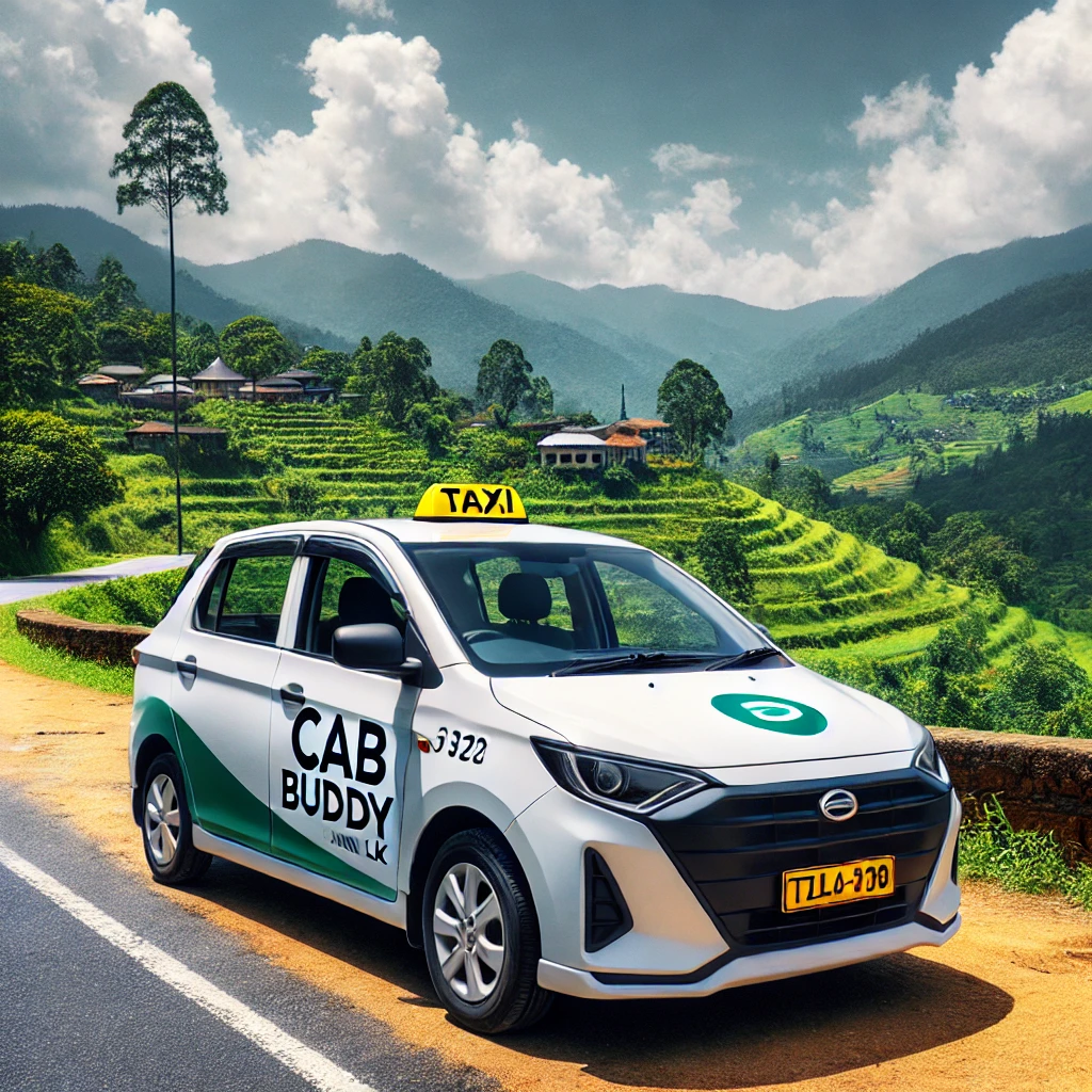 Modern CabBuddy.lk taxi cab ready for an Ella to Yala journey.