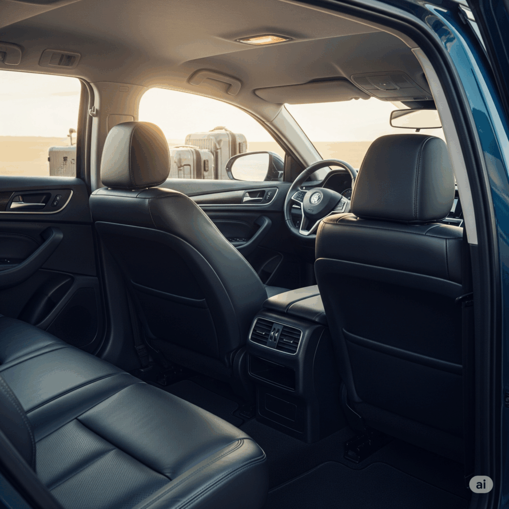 The spacious and comfortable interior of a Cabbuddy.lk vehicle, perfect for your Anuradhapura to Airport taxi transfer.
