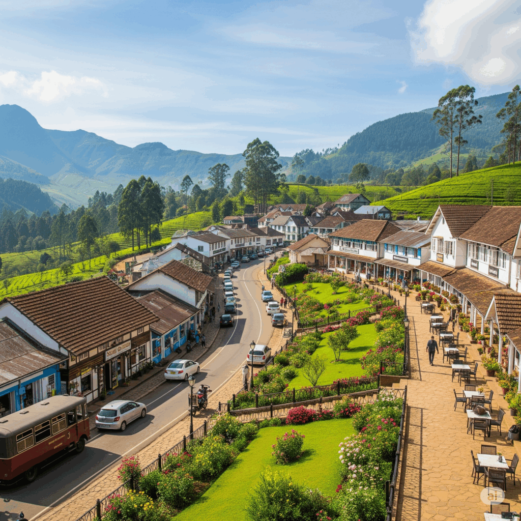 The picturesque town of Nuwara Eliya, showcasing its 'Little England' charm, a perfect destination after your Airport to Nuwara Eliya trip.
