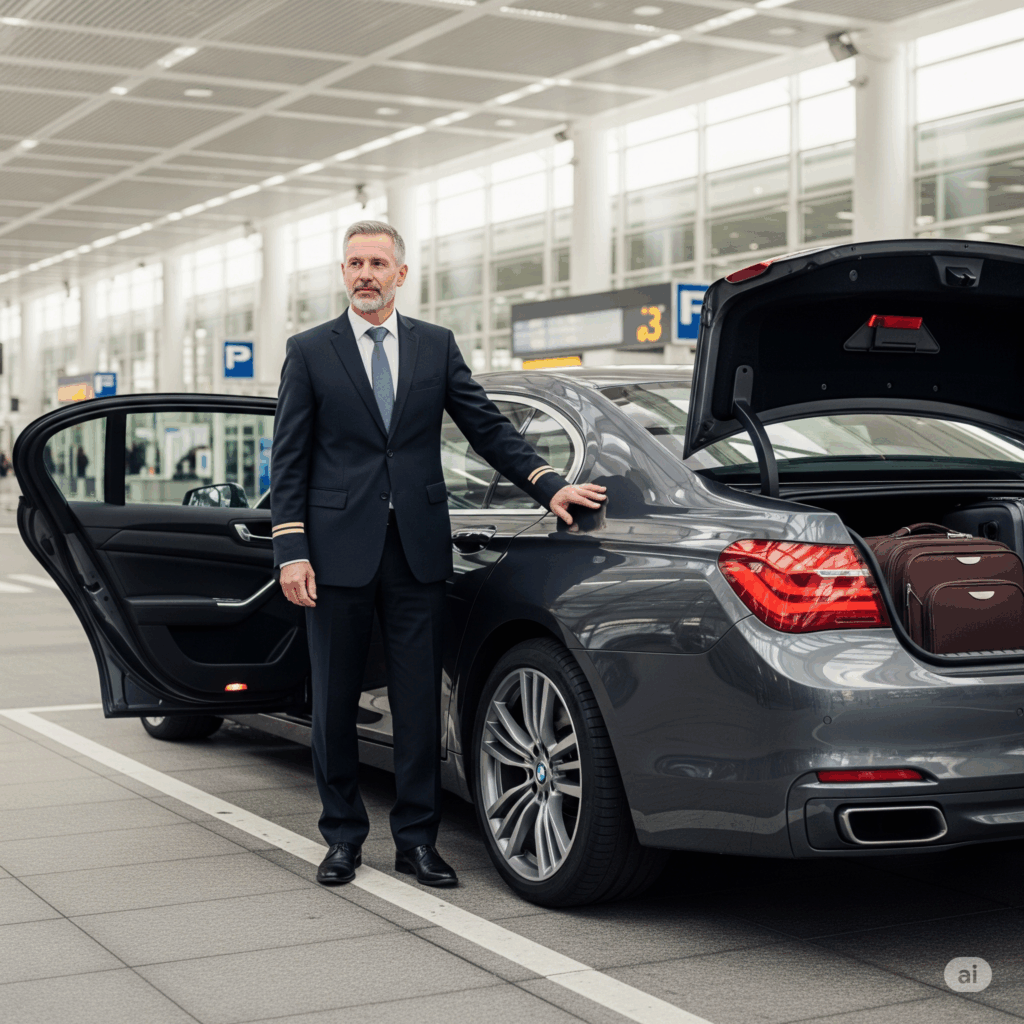 A private taxi awaiting travelers at the airport for a comfortable Airport to Ella transfer.