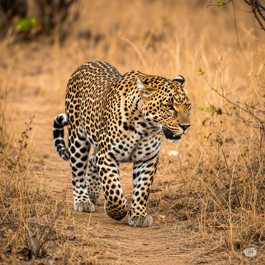 A leopard in Yala National Park, highlighting the exciting destination of an Airport to Yala journey.