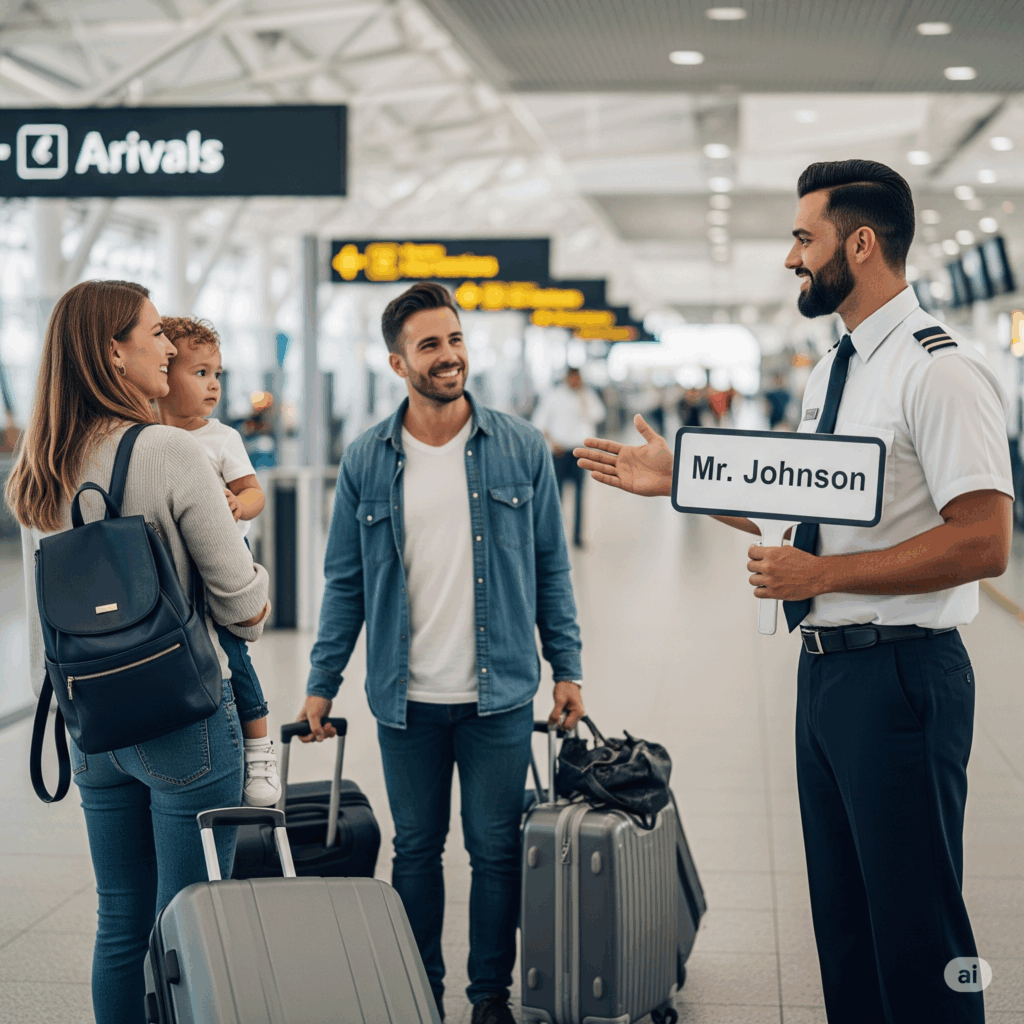 A professional driver welcoming travelers at the airport, ensuring a seamless start to their Airport to Yala taxi service.