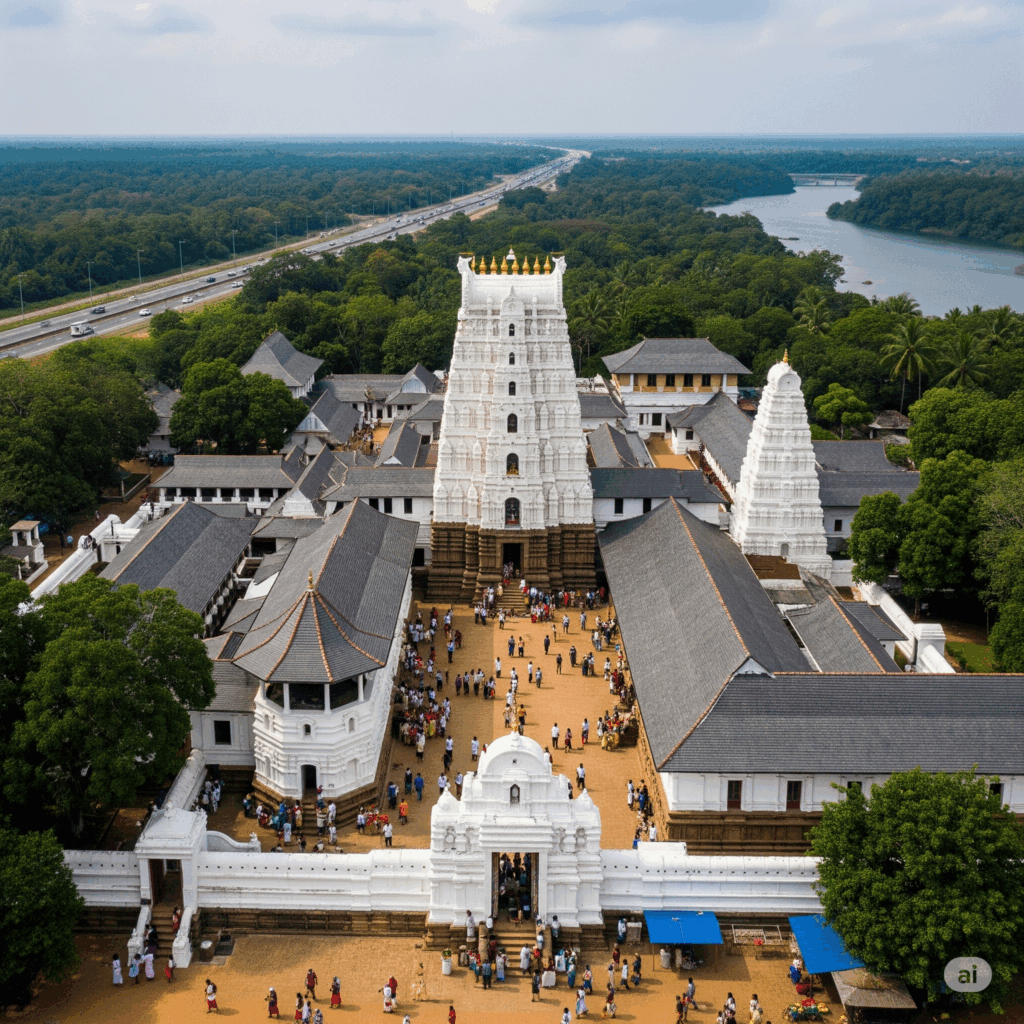 The sacred Kataragama temple complex, a spiritual destination after your comfortable Airport to Kataragama taxi ride.