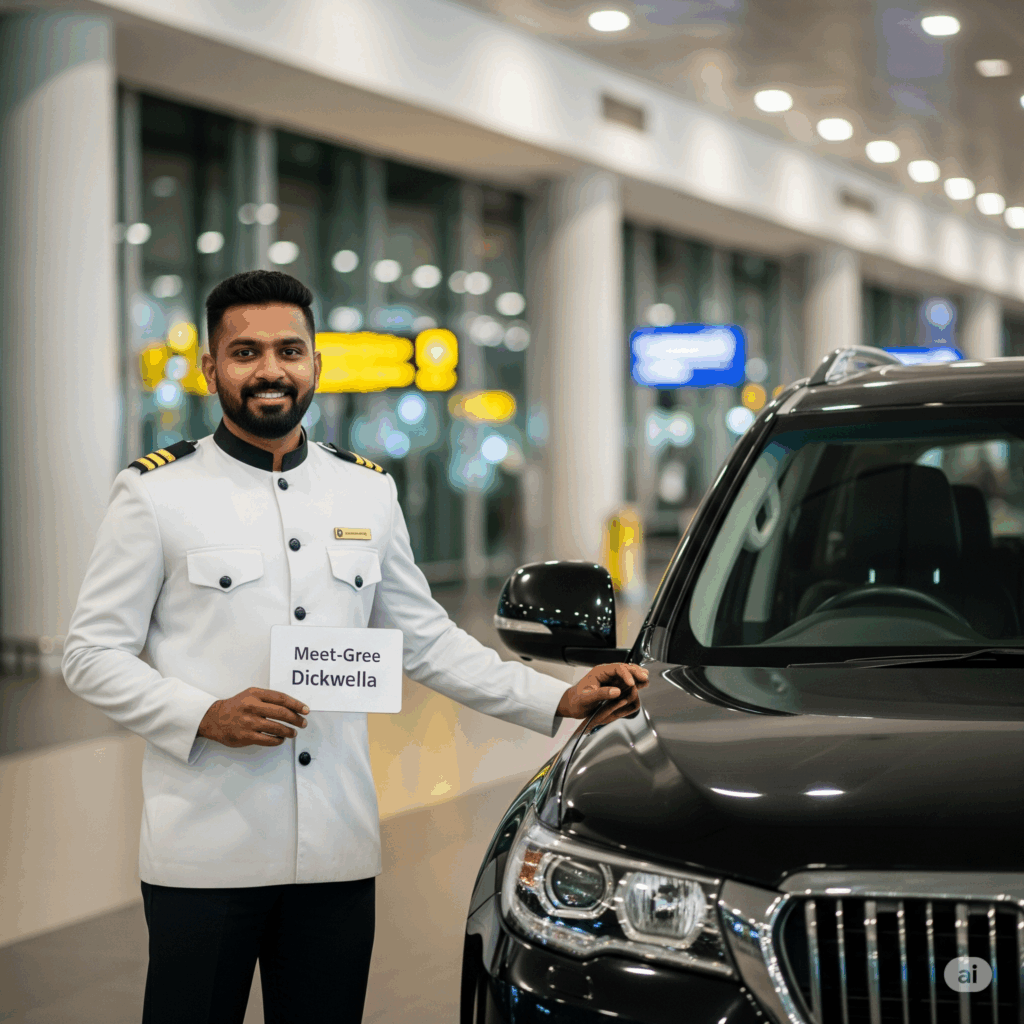 Our professional driver offering a meet-and-greet service for your stress-free Airport to Dickwella transfer.