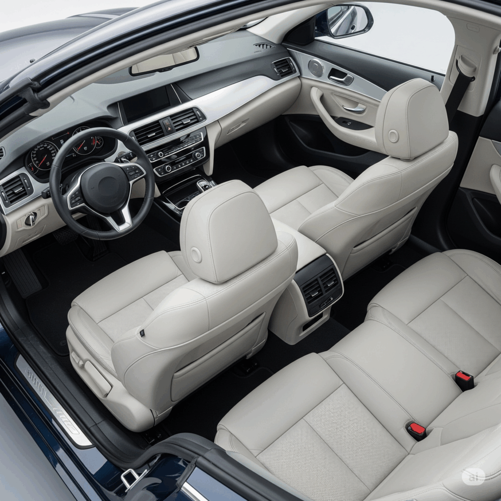 The spacious and comfortable interior of a private vehicle, ensuring a relaxing and enjoyable Negombo to Dickwella transfer.