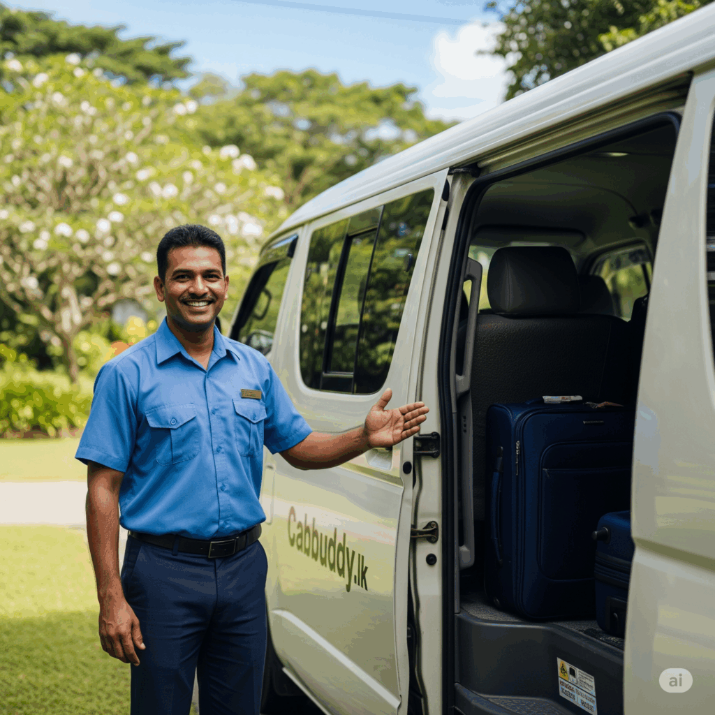 An easy-to-use online booking interface on a digital device, simplifying the process of reserving a Negombo to Matara taxi with Cabbuddy.lk.