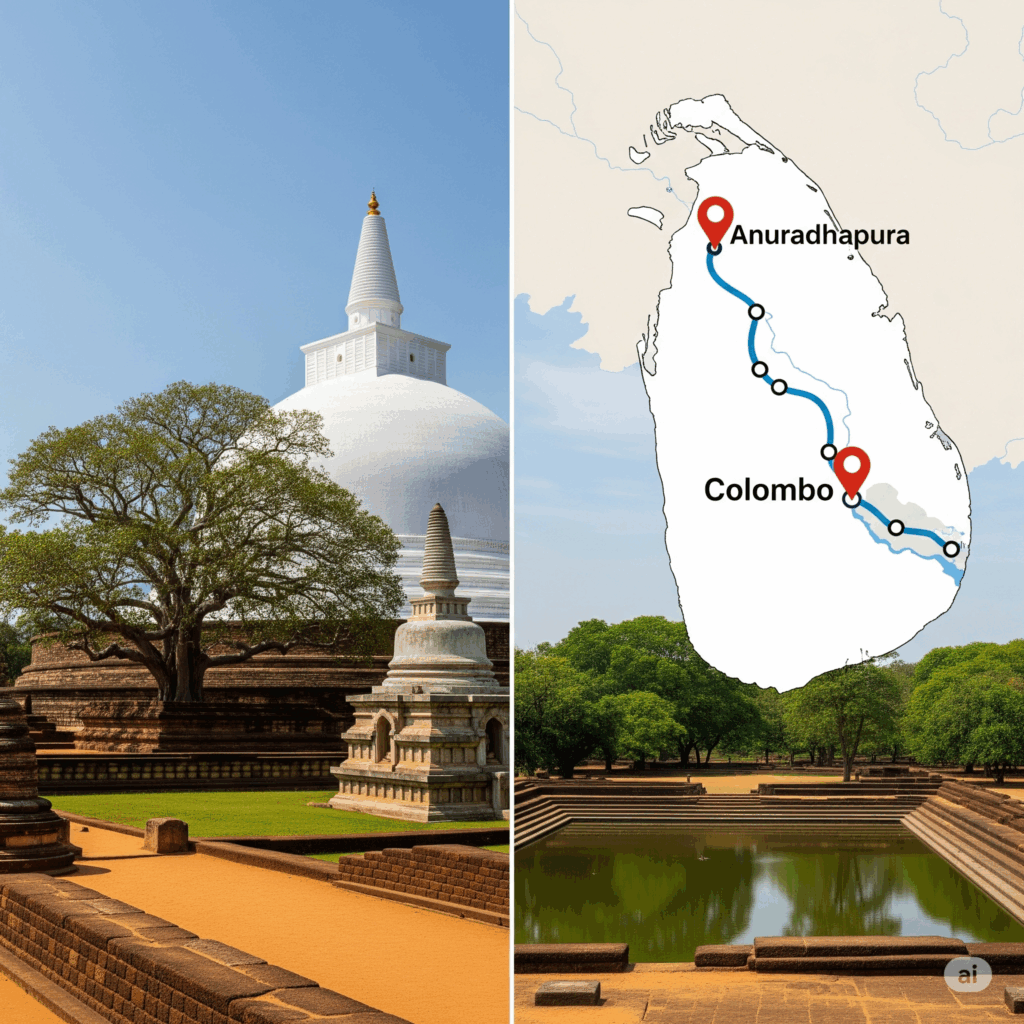 Explore the ancient wonders of Anuradhapura with ease after a comfortable journey from Colombo to Anuradhapura by Cabbuddy.lk taxi.