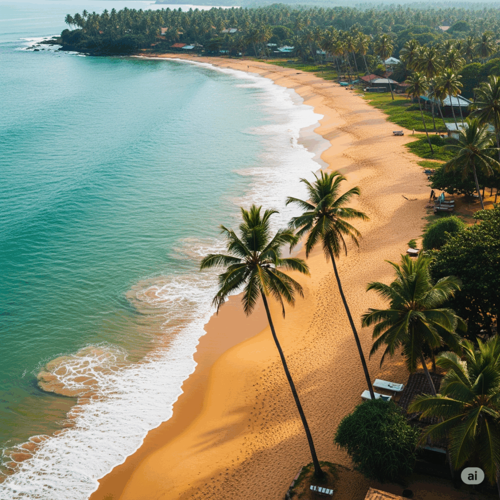 The beautiful Polhena Beach in Matara, a tranquil destination after a comfortable Colombo to Matara journey.