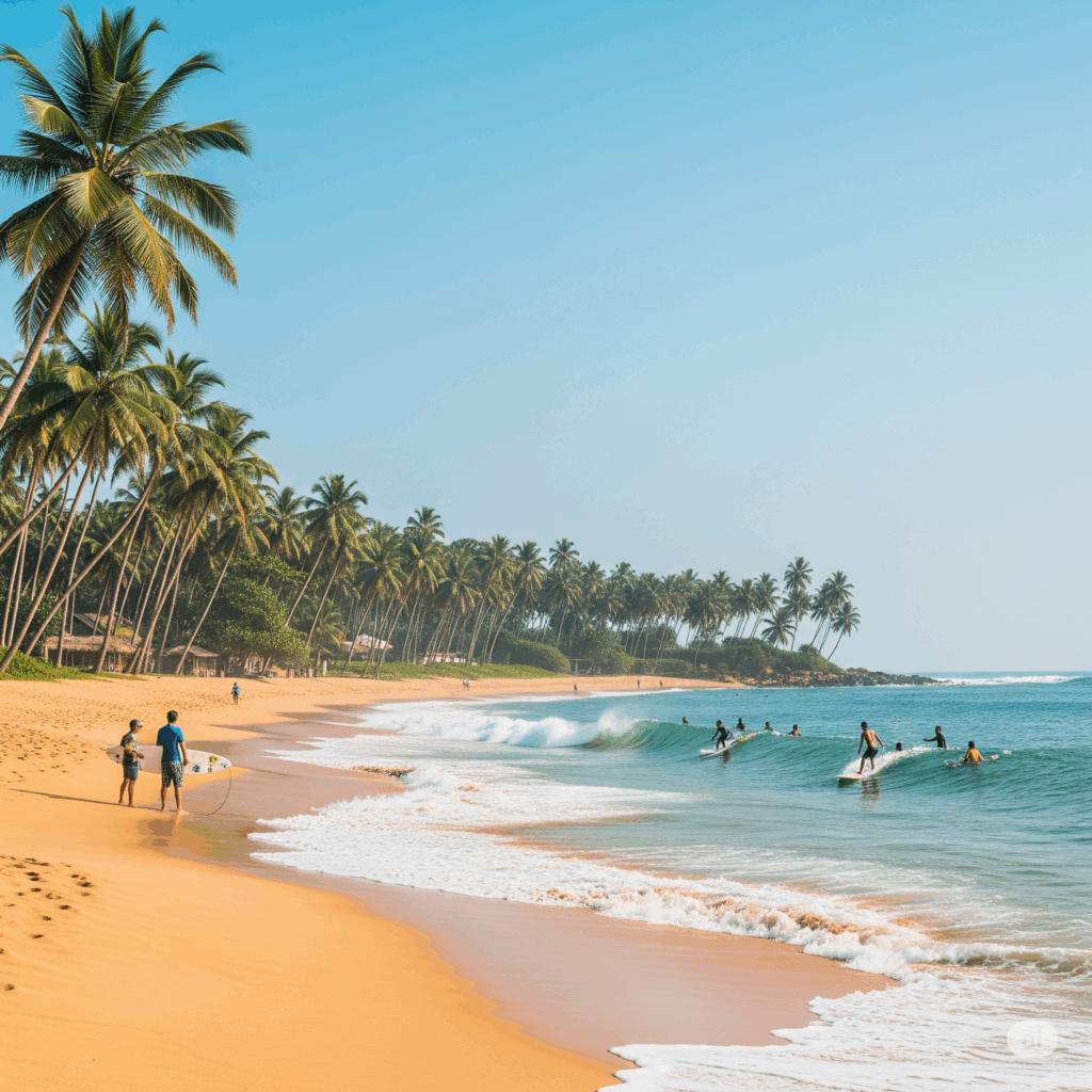 Beautiful Ahangama beach, the perfect destination after your Colombo to Ahangama journey.